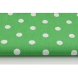 Cotton 100% polka dots 17mm on a dark green background