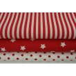 Cotton 100% red stripes 5mm
