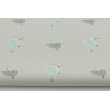 Cotton 100% hummingbirds on a gray background
