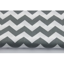 Cotton 100% dark gray chevron zigzag