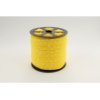 Cotton bias binding white meadow on a yellow background 18mm