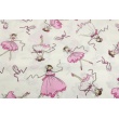 Cotton 100% pink dancers, ballerinas on a white background