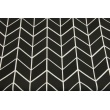 Cotton 100% geometric zigzag black and white