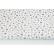 Cotton 100% mix gray stars on a white background