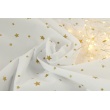 Cotton 100% gold stars on a white background