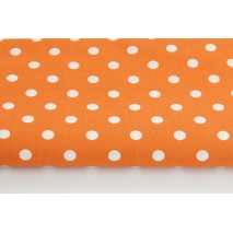 Bawełna kropki 9mm na pomarańczowym tle