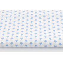 Cotton 100% 1cm blue stars on a white background