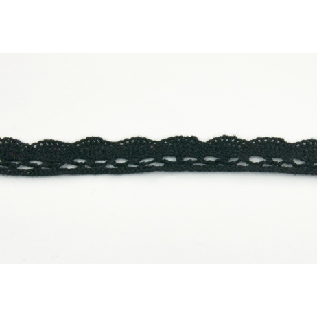 Cotton lace 15mm in a black color (wave)