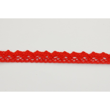 Cotton lace 15mm in a red color